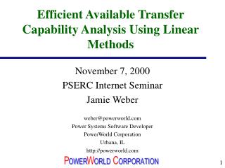 Efficient Available Transfer Capability Analysis Using Linear Methods