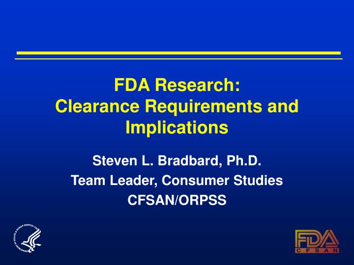 fda research clearance requirements and implications