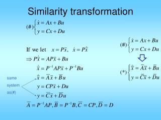 Similarity transformation