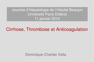 cirrhose thrombose et anticoagulation