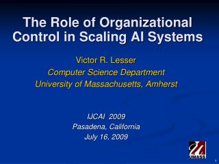 The Role of Organizational Control in Scaling AI Systems
