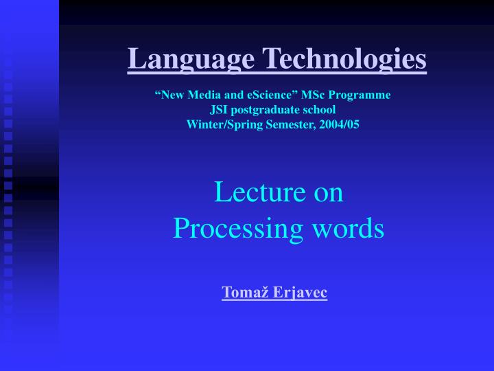 language technologies