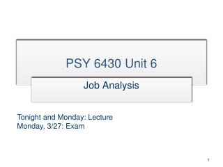 PSY 6430 Unit 6