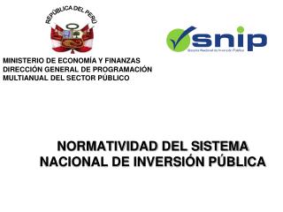 normatividad del sistema nacional de inversi n p blica