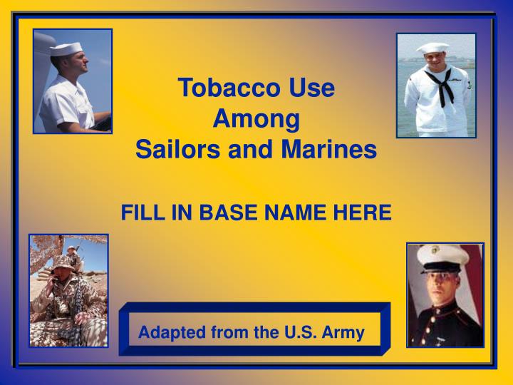 tobacco use among sailors and marines