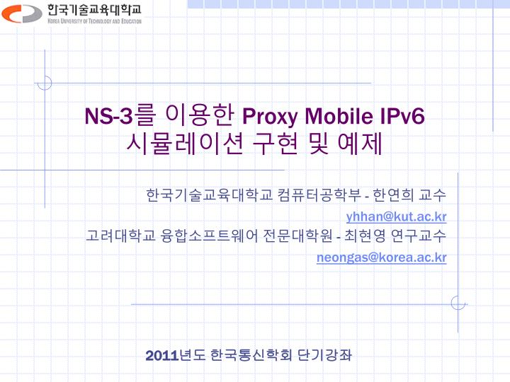 ns 3 proxy mobile ipv6