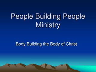 People Building People Ministry