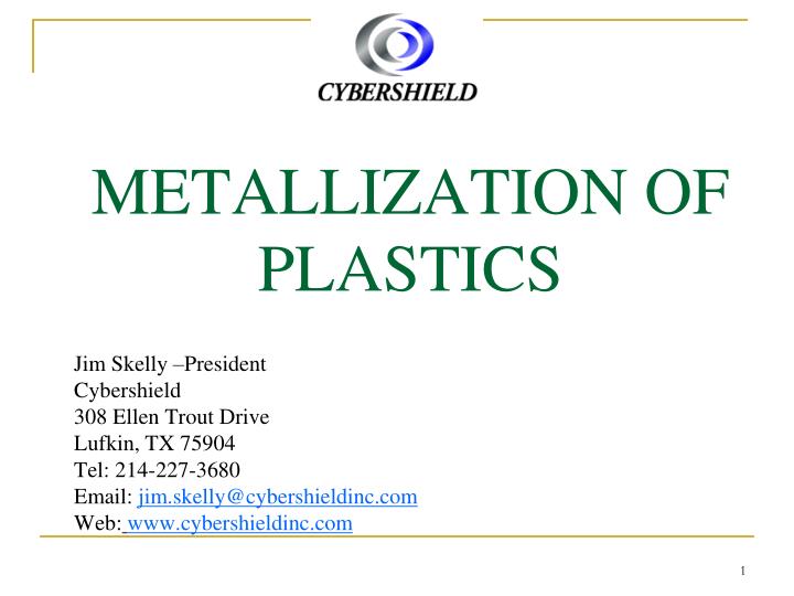 metallization of plastics