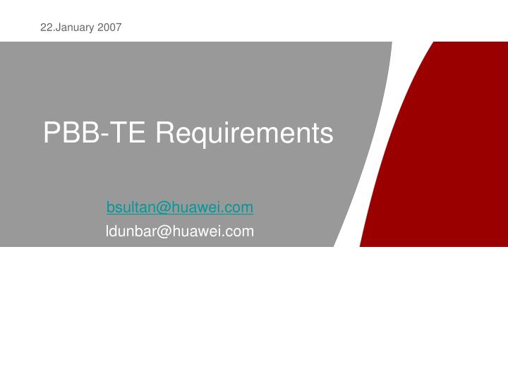 pbb te requirements