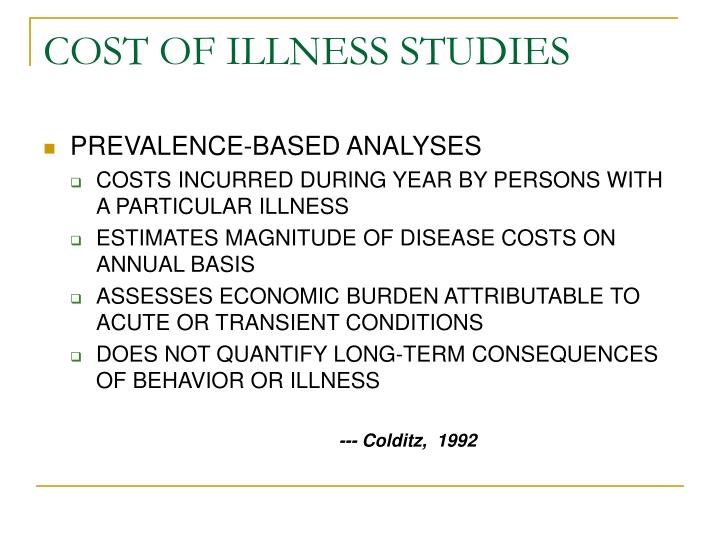 cost of illness studies