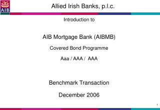 Allied Irish Banks, p.l.c.
