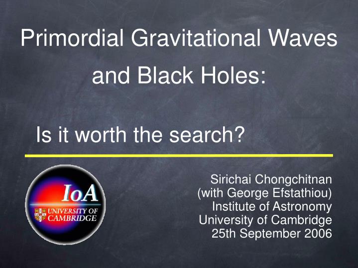 primordial gravitational waves