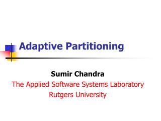 Adaptive Partitioning