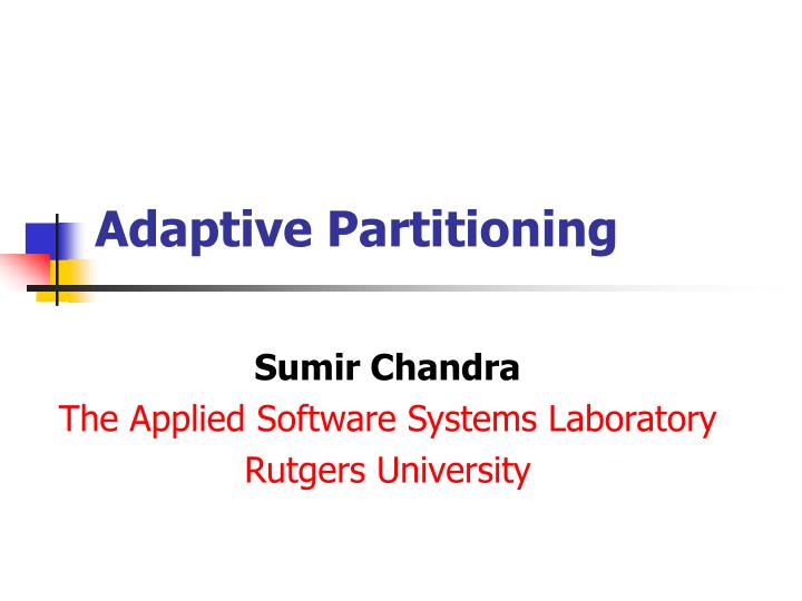 adaptive partitioning