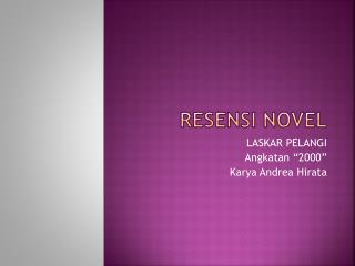 resensi novel