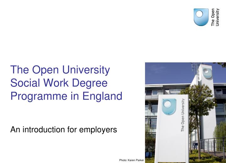 the open university social work degree programme in england