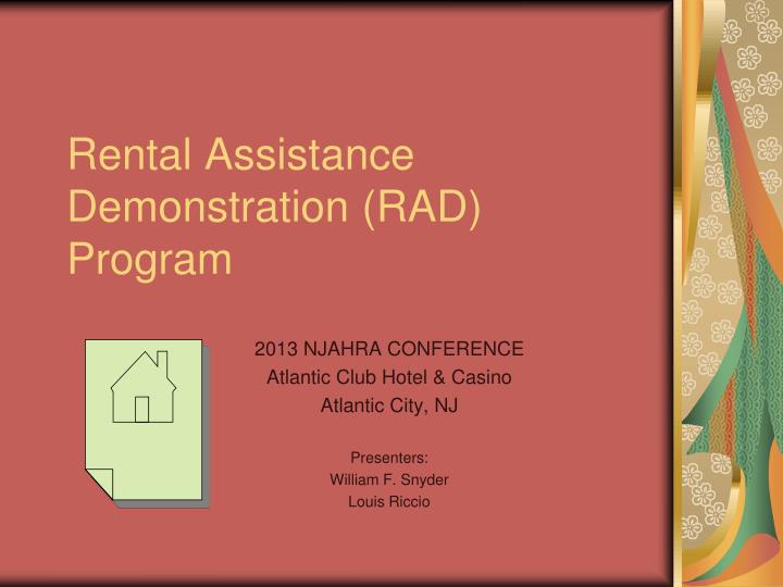 rental assistance demonstration rad program