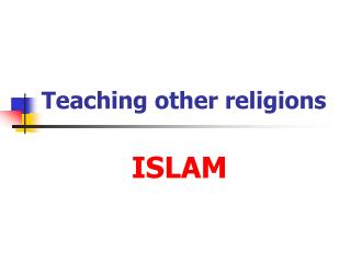 Teaching other religions