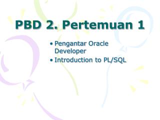 PBD 2. Pertemuan 1