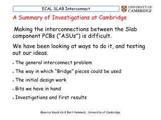 ECAL SLAB Interconnect