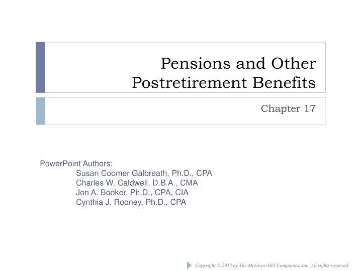 pensions and other postretirement benefits