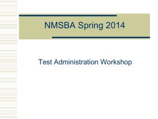 NMSBA Spring 2014
