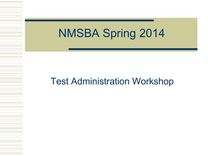 nmsba spring 2014