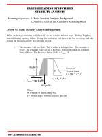 Earth retaining structures Stability analysis - slide 1