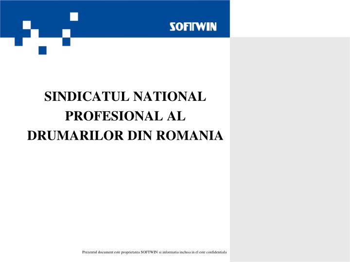 sindicatul national profesional al drumarilor din romania