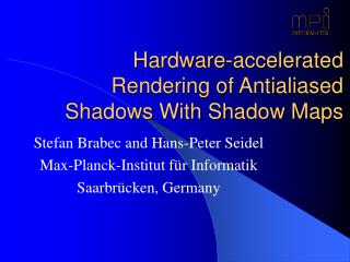 Hardware-accelerated Rendering of Antialiased Shadows With Shadow Maps