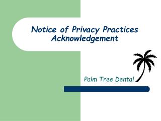 Notice of Privacy Practices Acknowledgement
