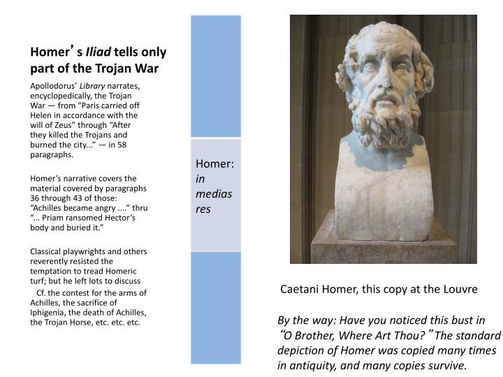 PPT - Homer ’ S Iliad Tells Only Part Of The Trojan War PowerPoint ...