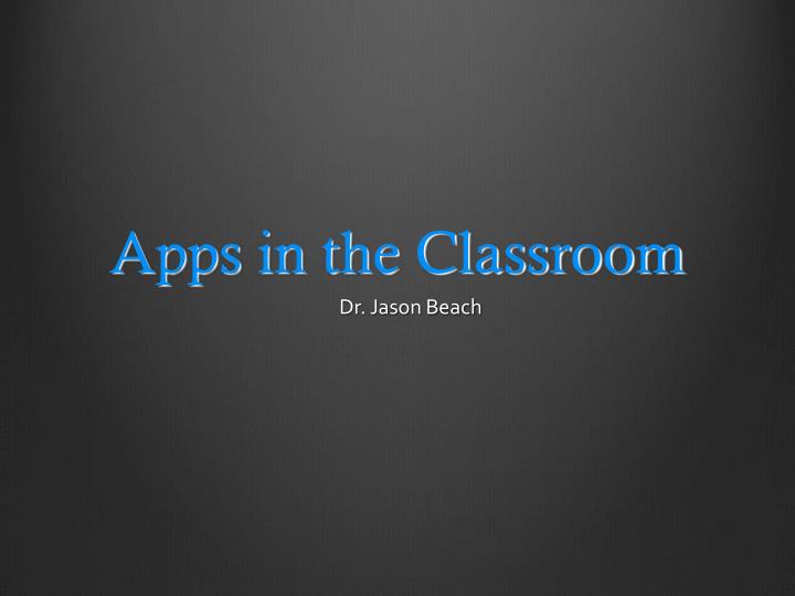 apps in the classroom