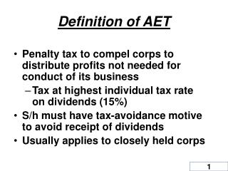 Definition of AET