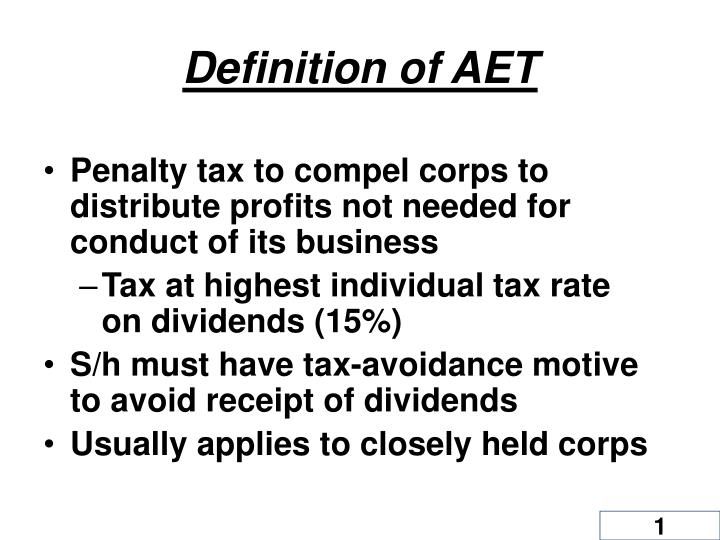 definition of aet