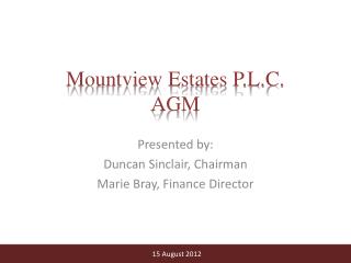 Mountview Estates P.L.C. AGM