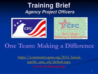 Training Brief Agency Project Officers