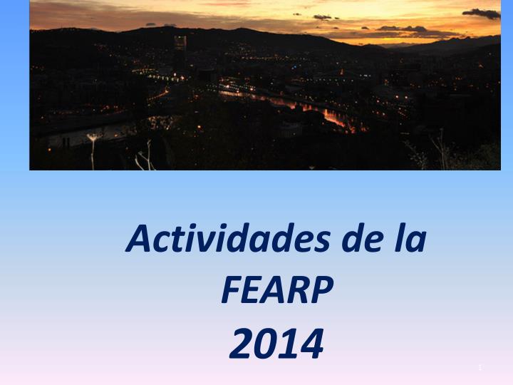 actividades de la fearp 2014