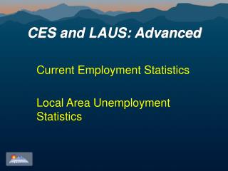 CES and LAUS: Advanced