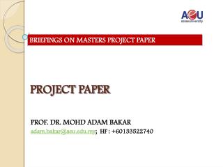 PROJECT PAPER