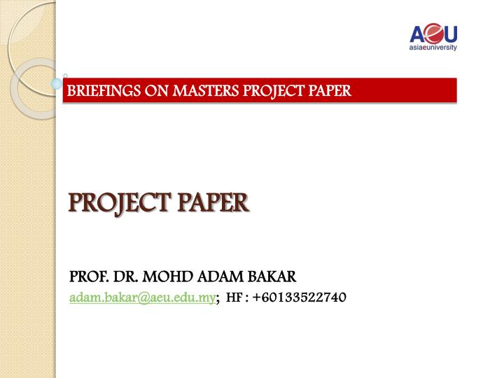 project paper