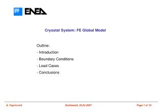 Cryostat System: FE Global Model