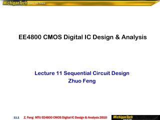 EE4800 CMOS Digital IC Design &amp; Analysis