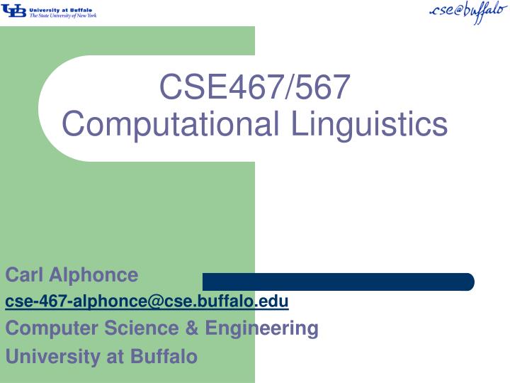 cse467 567 computational linguistics