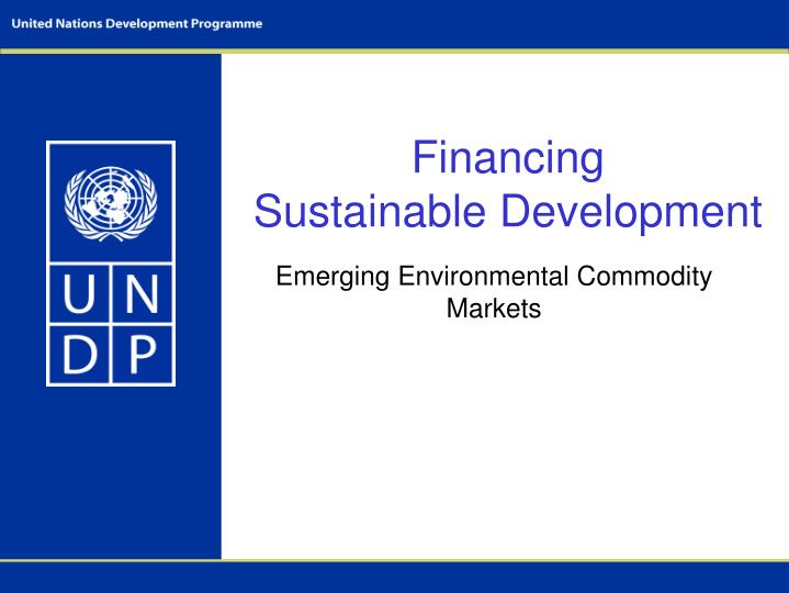 financing sustainable development