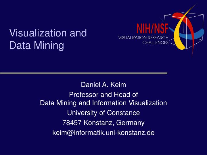 visualization and data mining