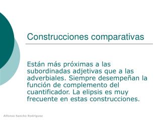 construcciones comparativas