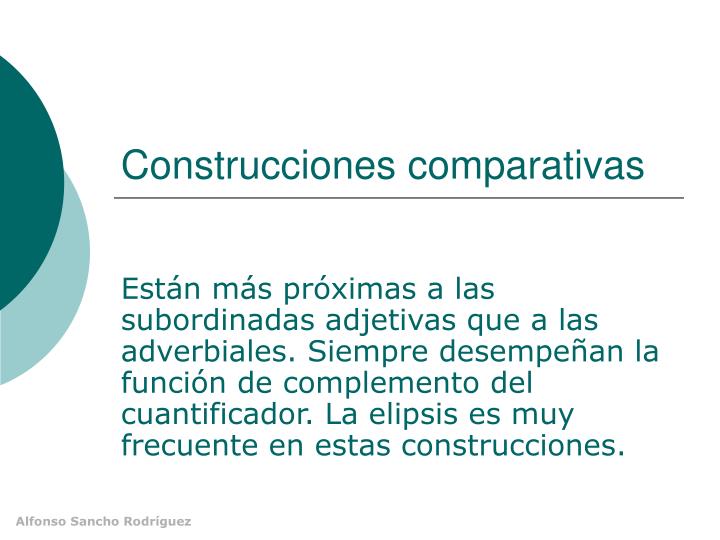 construcciones comparativas