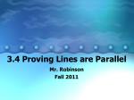 3.4 Proving Lines are Parallel - slide 1