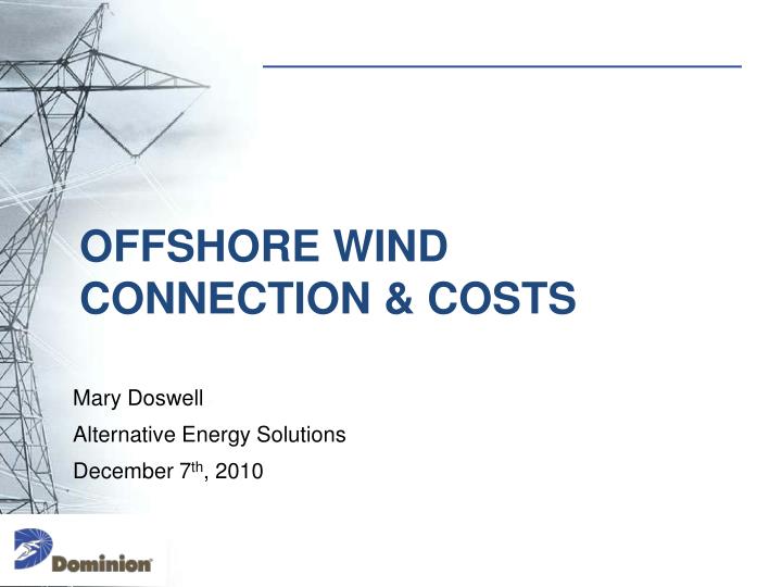 offshore wind connection costs